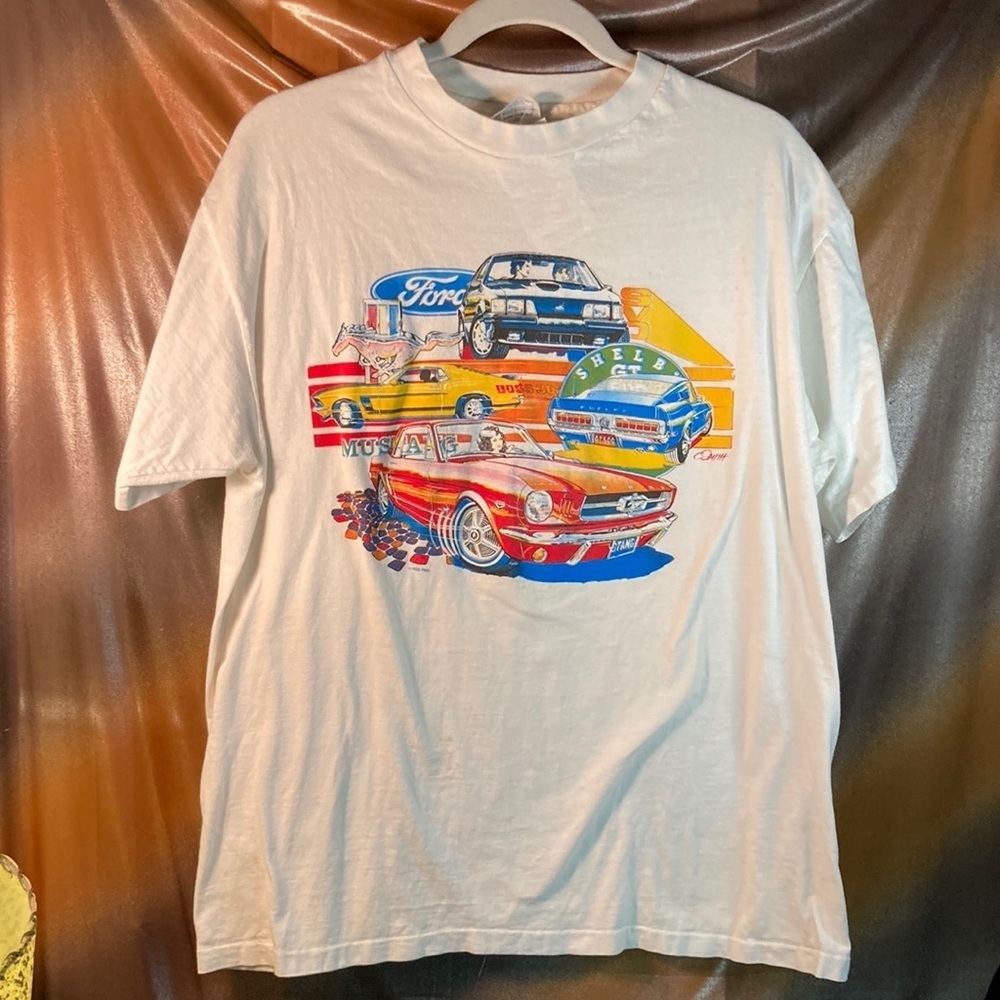 Vintage 80’s ford shelby mustang t-shirt 1985 XL 46” waist‎ 46” chest 204.